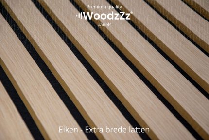 Akupanel 'Eiken - Brede latten' 270x60cm - WoodzZz