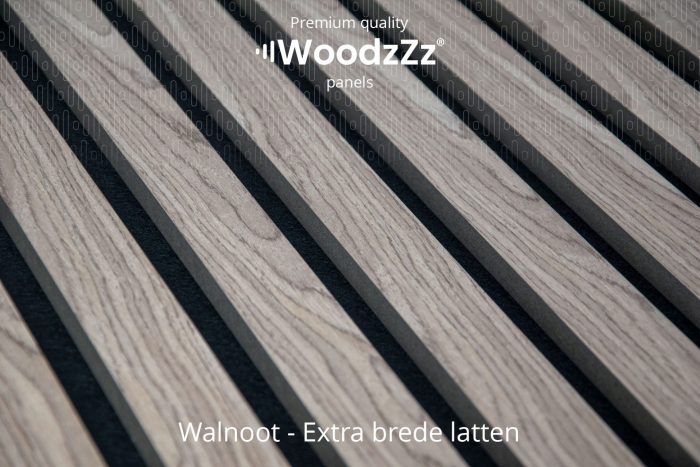 Akupanel 'Walnoot - Brede latten' 270x60cm - WoodzZz - Afbeelding 2
