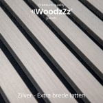 Akupanel 'Zilver - Brede latten' 270x60cm - WoodzZz