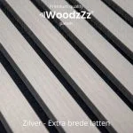 Akupanel 'Zilver - Brede latten' 270x60cm - WoodzZz