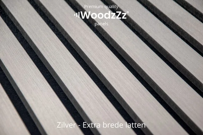 Akupanel 'Zilver - Brede latten' 270x60cm - WoodzZz - Afbeelding 2