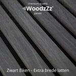 Akupanel 'Zwart Eiken - Brede latten' 270x60cm - WoodzZz