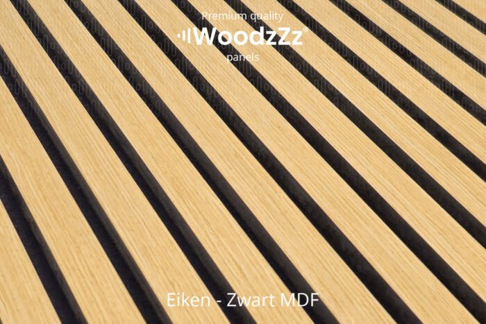 Akupanel 'Eiken - Zwart MDF' 270x60cm - WoodzZz - Afbeelding 2