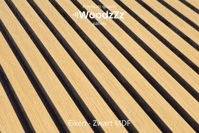Akupanel 'Eiken - Zwart MDF' 270x60cm - WoodzZz - Afbeelding 2