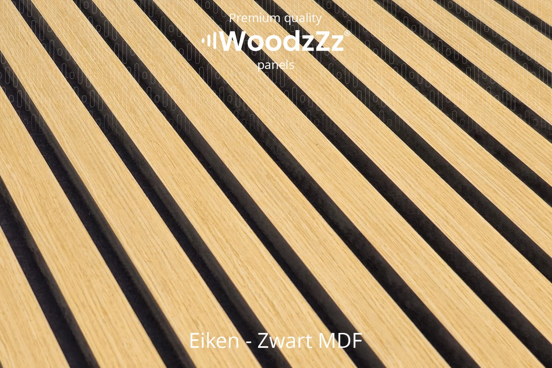 Akupanel 'Eiken - Zwart MDF' 270x60cm - WoodzZz - Afbeelding 1