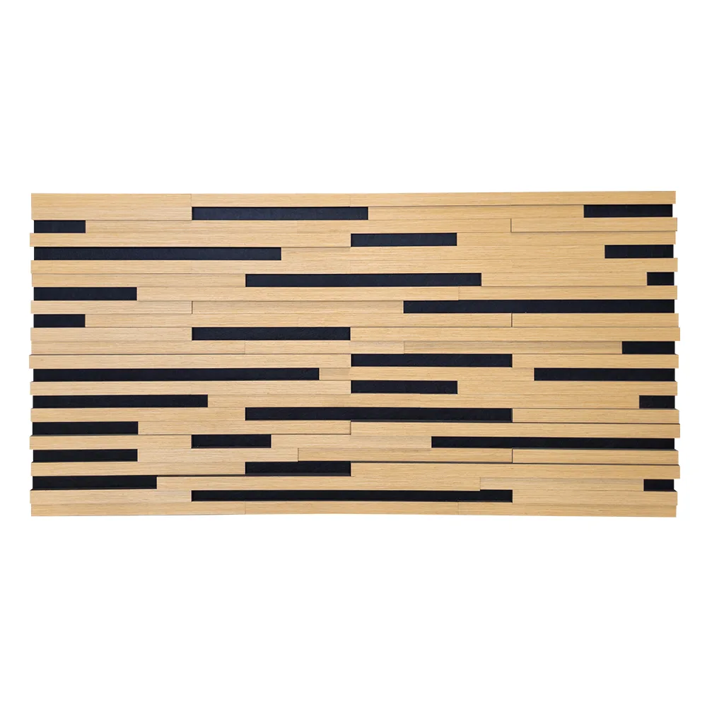 Akoestisch 3D akustrip paneel - Eiken - 120x60cm - Afbeelding 1