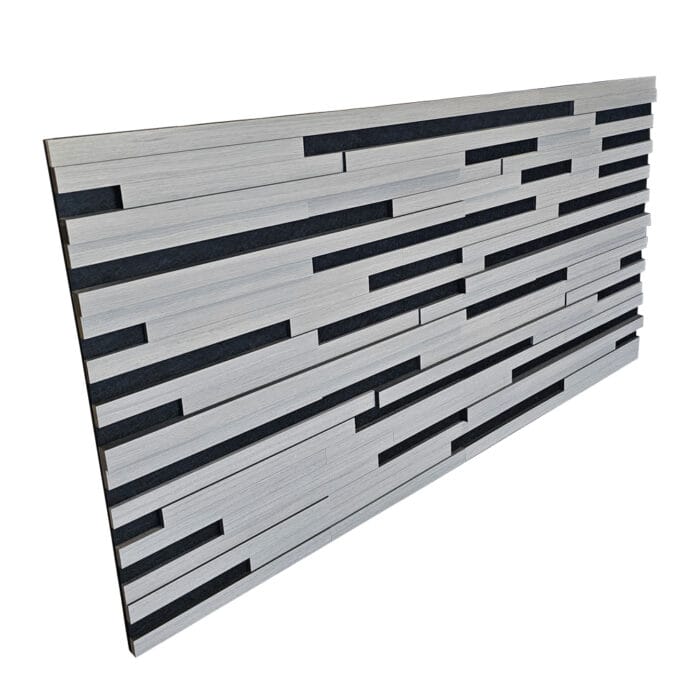 Akoestisch 3D akustrip paneel - Zilver - 120x60cm - Afbeelding 2