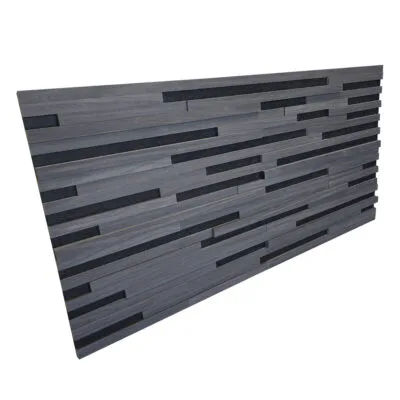 Akoestisch 3D akustrip paneel - Zwart eiken - 120x60cm - Afbeelding 2