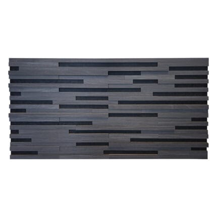 Akoestisch 3D akustrip paneel - Zwart eiken - 120x60cm