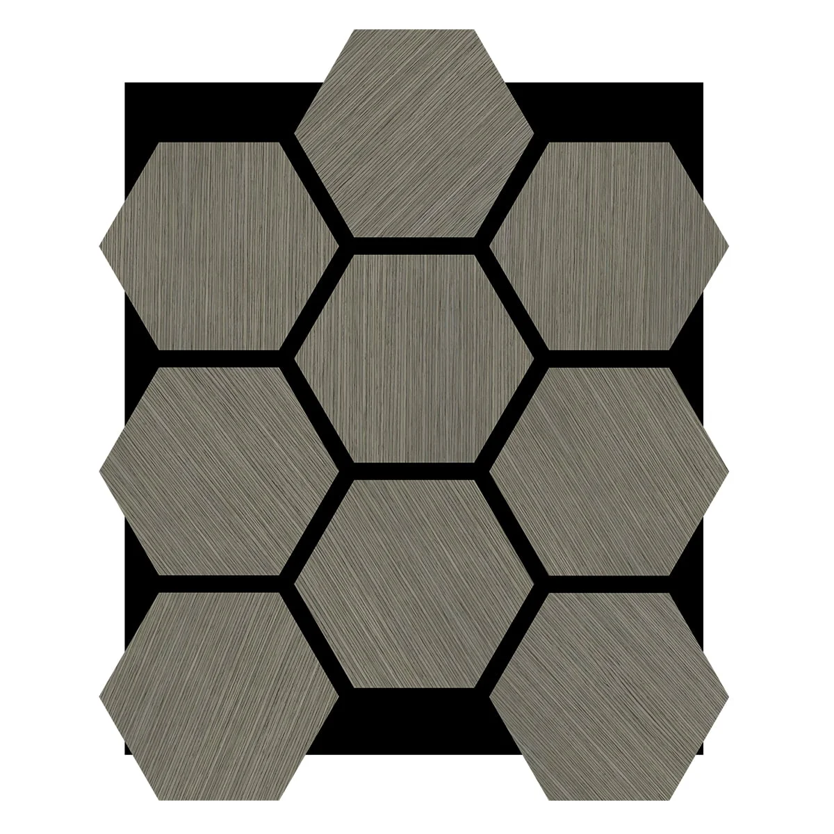 Akoestisch hexagon paneel - Zilver - 76x62x2cm