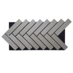 Akoestisch visgraat paneel - Zilver - 126x57x2cm