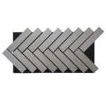 Akoestisch visgraat paneel - Zilver - 126x57x2cm