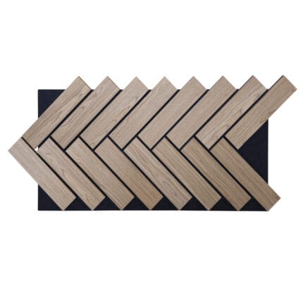 Akoestisch visgraat paneel - Walnoot - 126x57x2cm