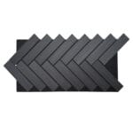 Akoestisch visgraat paneel - Zwart eiken - 126x57x2cm