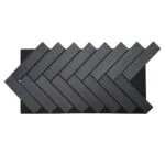 Akoestisch visgraat paneel - Zwart eiken - 126x57x2cm