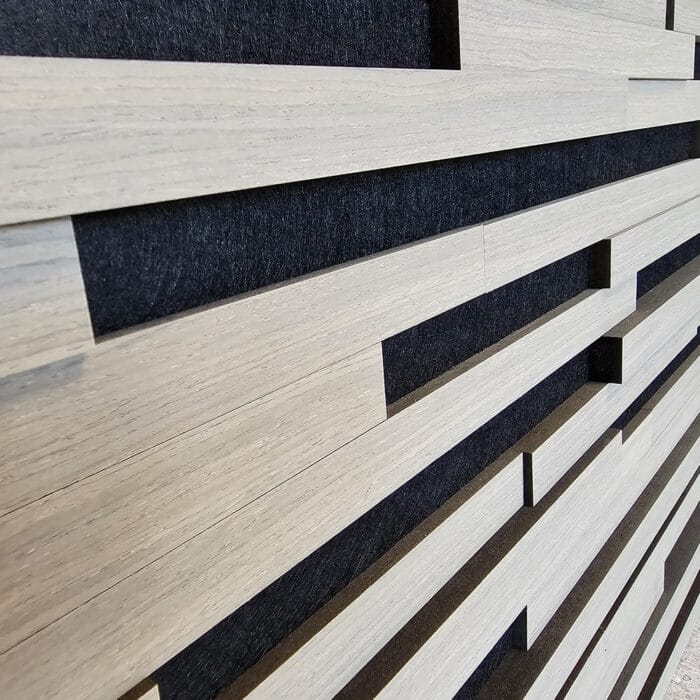 Akoestisch 3D akustrip paneel - Zilver - 120x60cm - Afbeelding 3