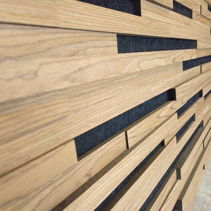 Akoestisch 3D akustrip paneel - Walnoot - 120x60cm - Afbeelding 3