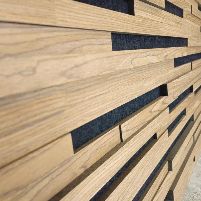 Akoestisch 3D akustrip paneel - Walnoot - 120x60cm - Afbeelding 3